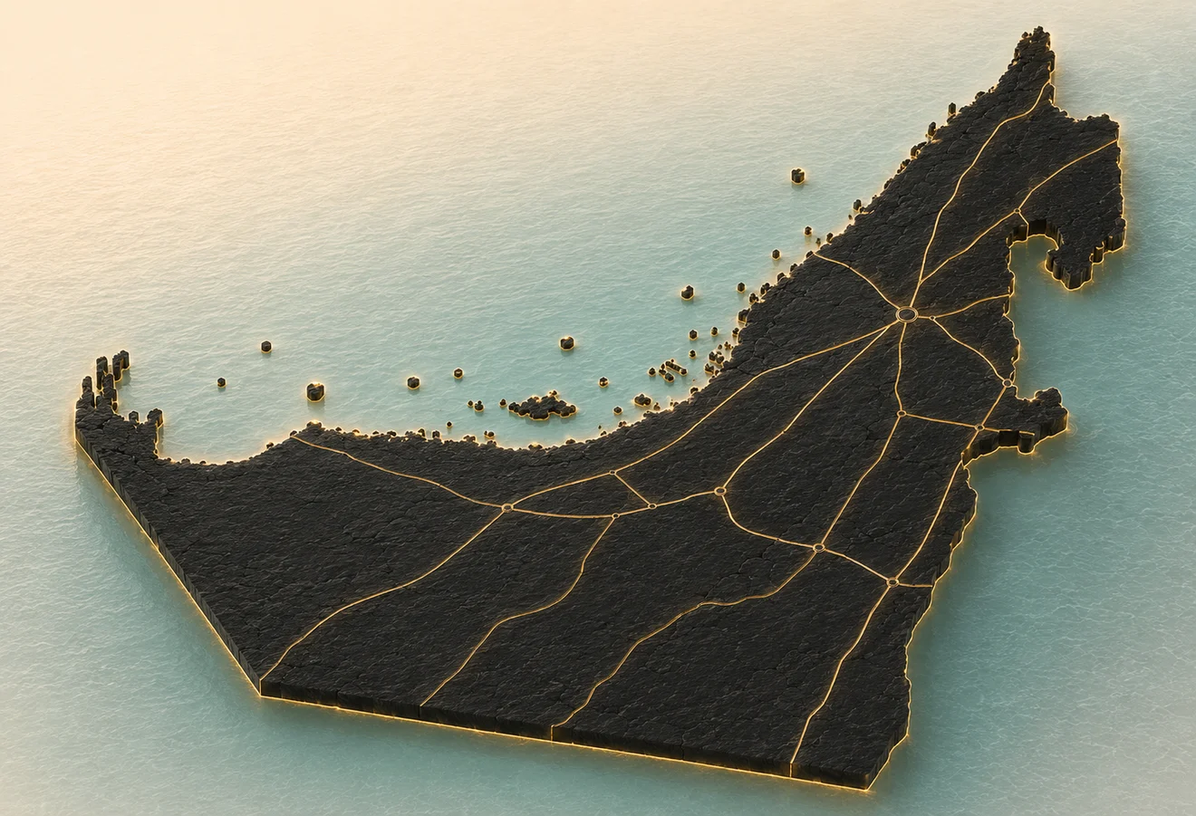 Map of the UAE showing Healthy Fit delivery reach