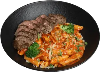 Beef pasta in red sauce